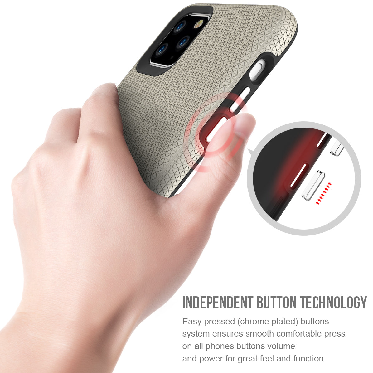 iPhone 11 Pro Max Made With TPU and PC Material - Gold