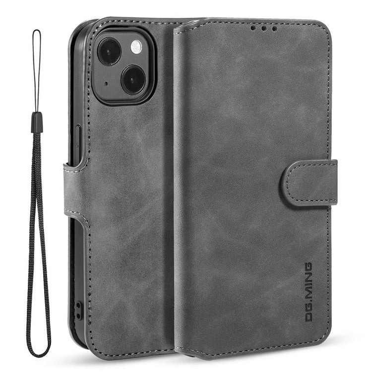 iPhone 13 Case DG MING Secure Wallet Grey