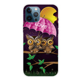 Couple Owls Printing Design Soft TPU iPhone 12/iPhone 12 Pro Case