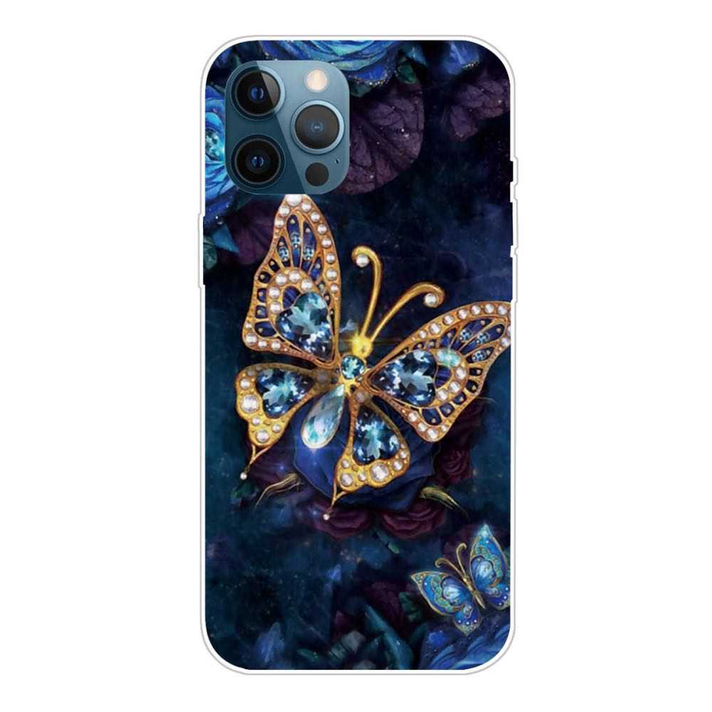 Vivid Butterfly Design Soft TPU iPhone 12/iPhone 12 Pro Case