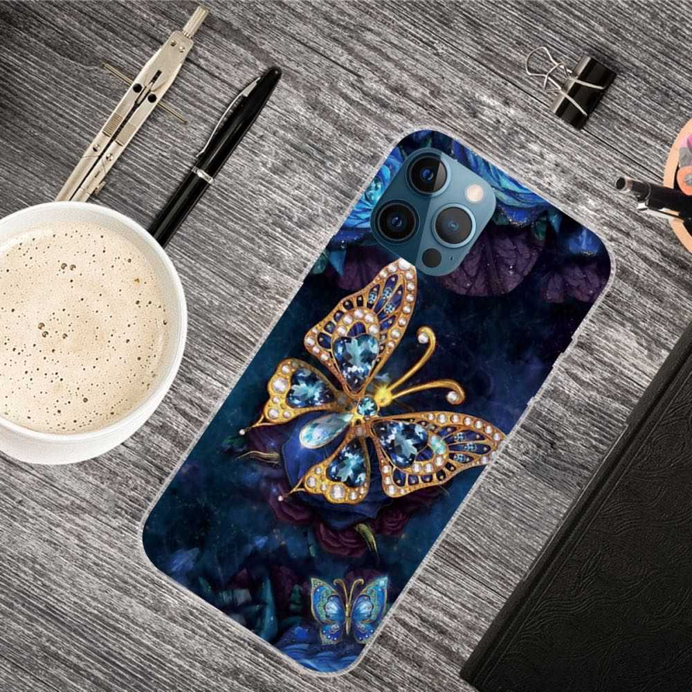 iPhone 12 / iPhone 12 Pro Case With Soft TPU - Vivid Butterfly