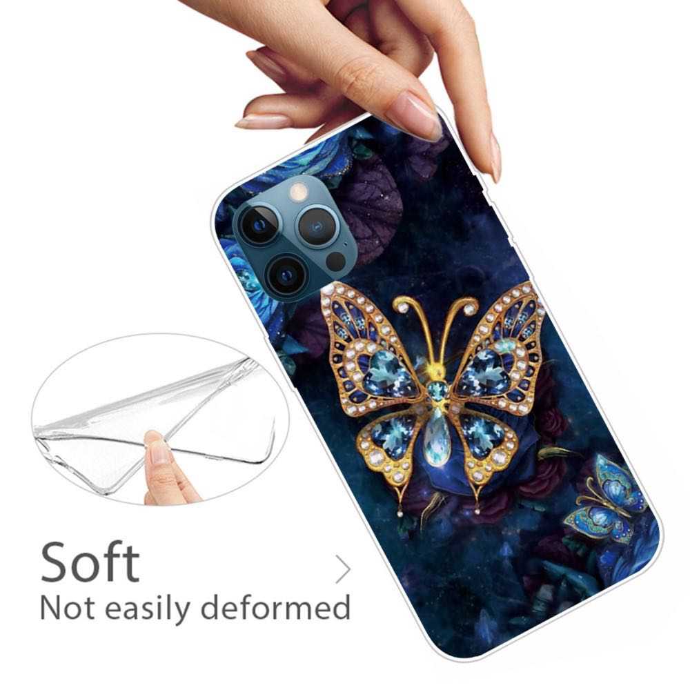Vivid Butterfly Design Soft TPU iPhone 12/iPhone 12 Pro Case