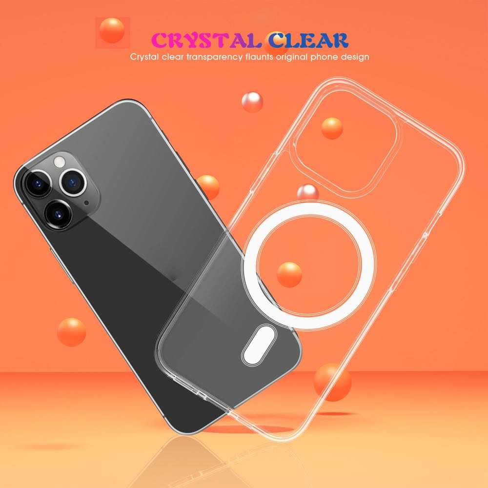 iPhone 13 Pro Case MagSafe Magnetic Ring - Transparent