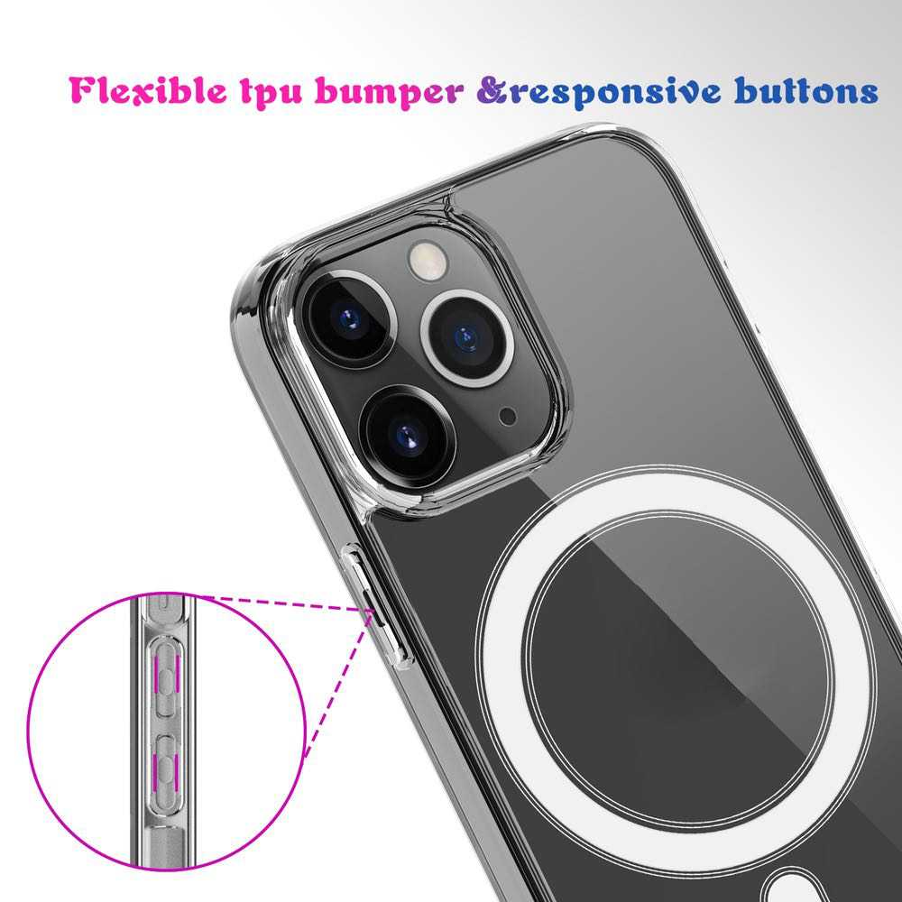 iPhone 13 Pro Case MagSafe Magnetic Ring - Transparent