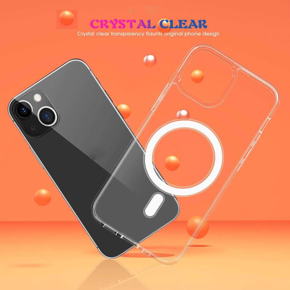 iPhone 13 Mini Case MagSafe Magnetic Ring - Transparent