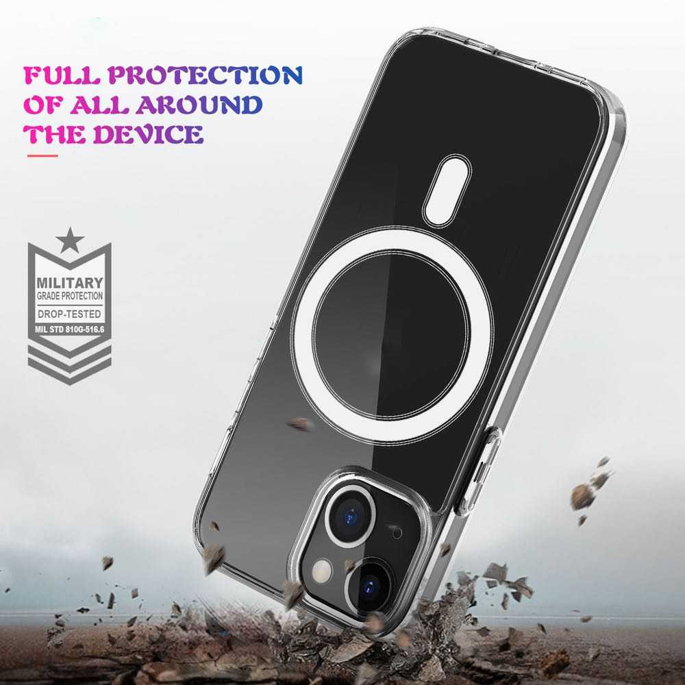 iPhone 13 Mini Case MagSafe Magnetic Ring - Transparent