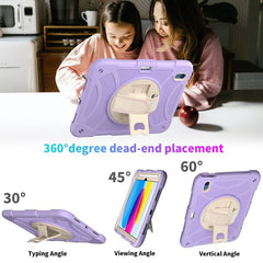 iPad 10 2022 Case Shockproof With Pen Slot & Shoulder Strap - Purple