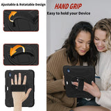 iPad 10 2022 Case Shockproof With Pen Slot & Shoulder Strap - Black