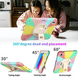 iPad 10 2022 Case Shockproof With Pen Slot & Shoulder Strap - Colourful