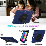 iPad 10 2022 Case Shockproof With Pen Slot & Shoulder Strap - Navy Blue
