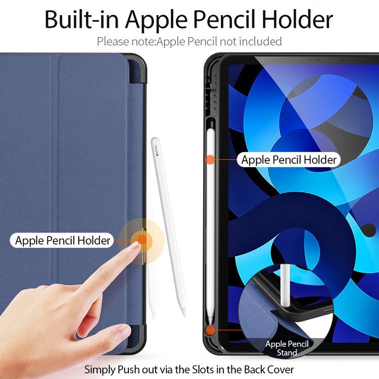 Dux Ducis Domo iPad Mini 6 Stand Case With Apple Pencil Holder - Blue