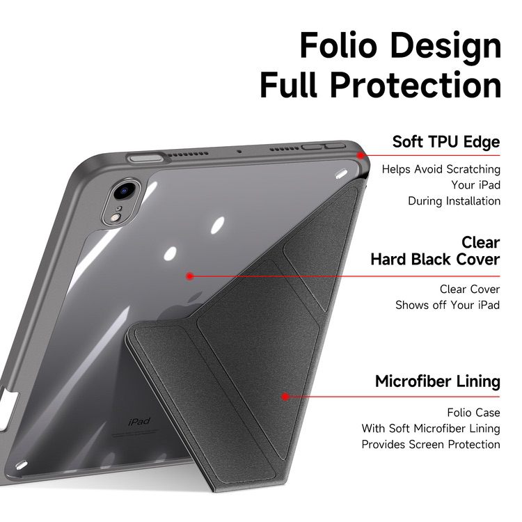 iPad Mini 6 Case DUX DUCIS MAGI Series Detachable - Grey