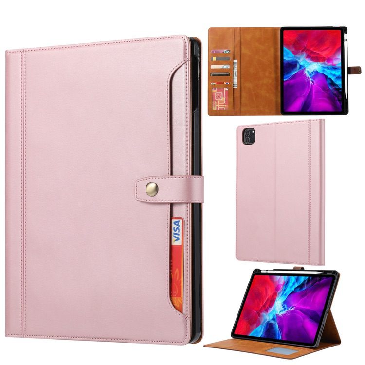 iPad Pro 12.9 2022/2021/2020 Case Double Fold Clasp - Rose Gold