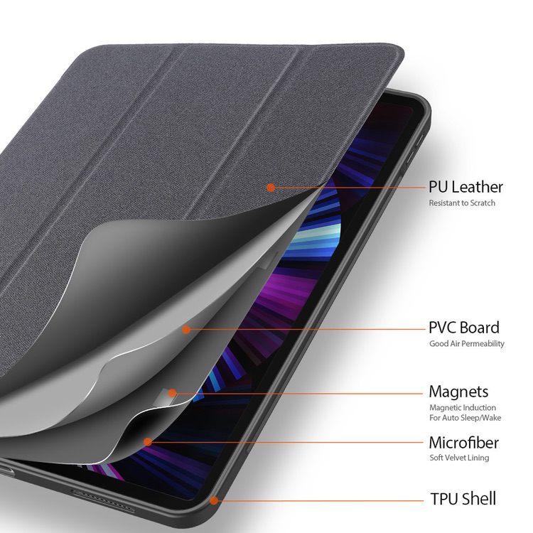 iPad Pro 12.9 2022 / 2021 / 2020 Case DUX DUCIS Domo - Black