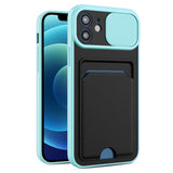 iPhone 11 Case Sliding Camshield with Card Slot - Sky Blue