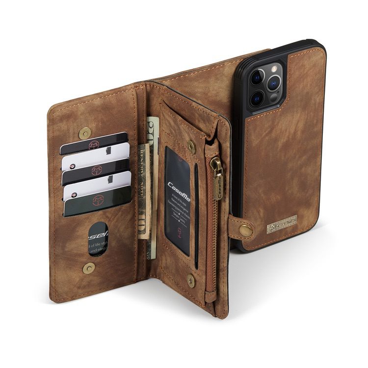 iPhone 12 Pro Max Case CASEME Multi-slot Detachable - Brown