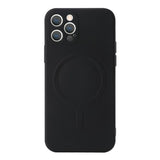 iPhone 12 Pro Max Case Liquid Silicone MagSafe Magnetic - Black