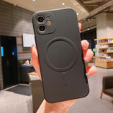 iPhone 12 Pro Max Case Liquid Silicone MagSafe Magnetic - Black