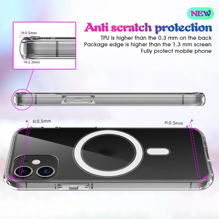 iPhone 12 Pro Max Case MagSafe Magnetic Ring Crystal Clear