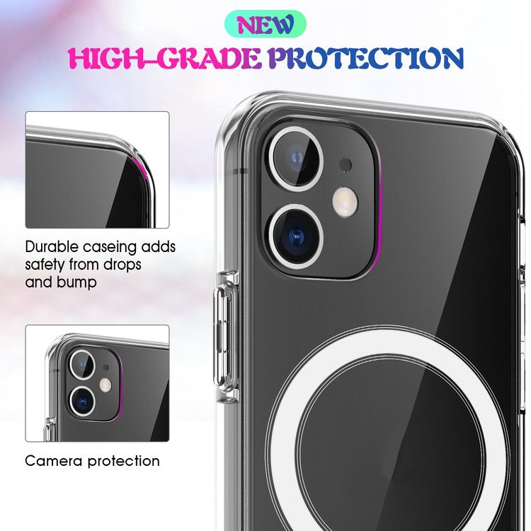 iPhone 12 Pro Max Case MagSafe Magnetic Ring Crystal Clear