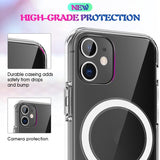 iPhone 12 Pro Max Case MagSafe Magnetic Ring Crystal Clear Shockproof
