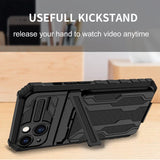iPhone 13 Case Armor Heavy Duty With Card Slots - Black