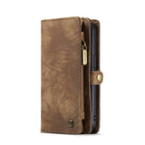 iPhone 13 Case CASEME 008 Multi-slot Detachable Wallet - Brown