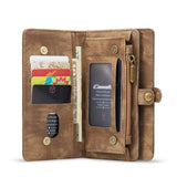 iPhone 13 Case CASEME 008 Multi-slot Detachable Wallet - Brown
