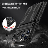 iPhone 13 Pro Max Case Armor With Card Slots - Black