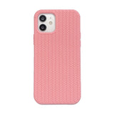 iPhone 13 Pro Case Herringbone Texture Silicone Protective - Pink