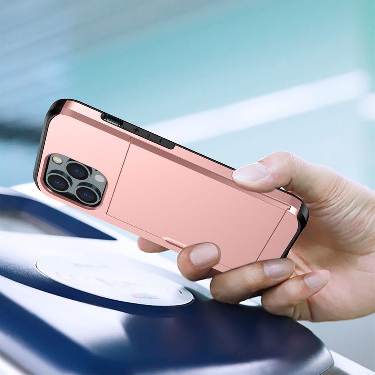 iPhone 14 Case Shockproof Armor with 2 Card Slots - Black