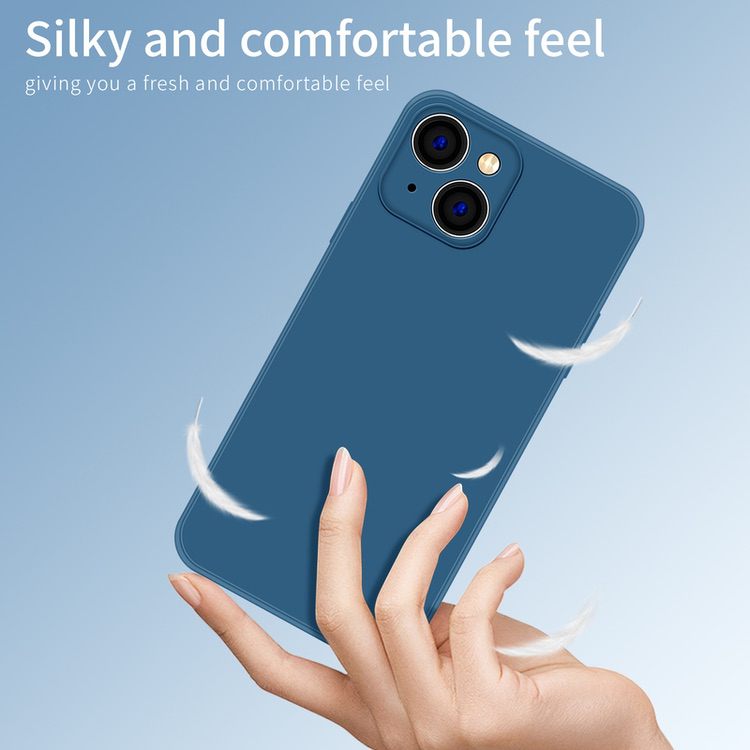 iPhone 14 Plus Case PINWUYO Liquid Silicone - Blue