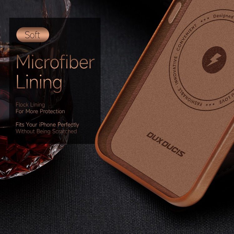 iPhone 14 Pro Case DUX DUCIS Naples Series MagSafe Protective - Brown