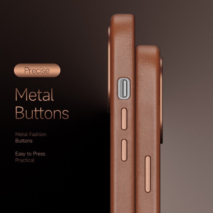 iPhone 14 Pro Case DUX DUCIS Naples Series MagSafe Protective - Brown
