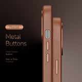 iPhone 14 Pro Case DUX DUCIS Naples Series MagSafe Protective - Brown