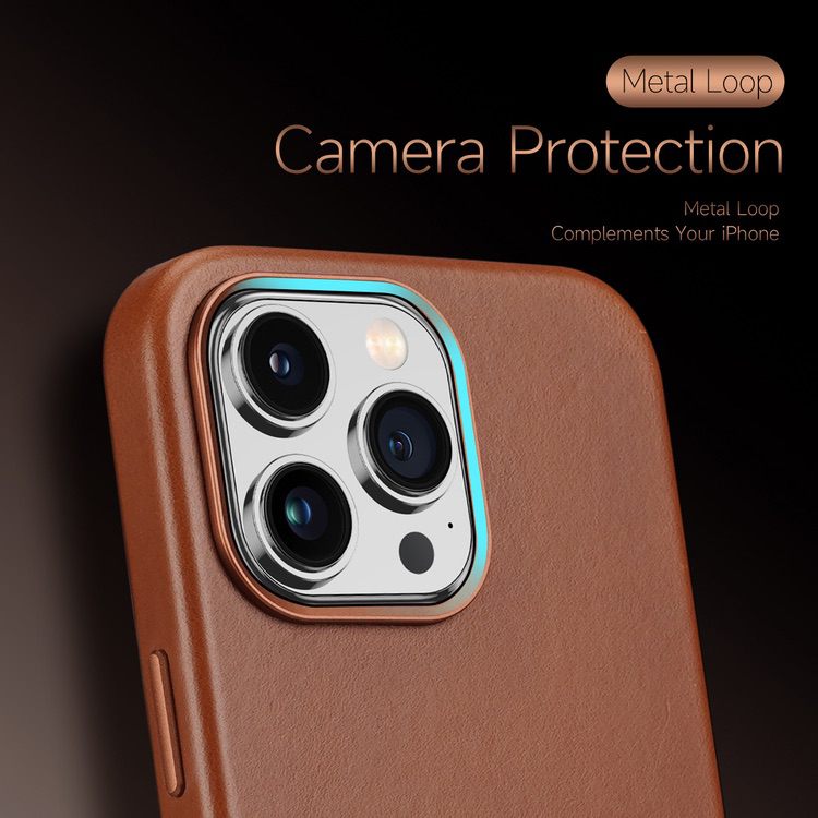 iPhone 14 Pro Case DUX DUCIS Naples Series MagSafe Protective - Brown