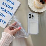 iPhone 14 Pro Case Wallet Designed with One Card Slot - Clear