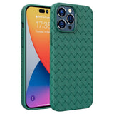 iPhone 14 Pro Case Woven Shockproof Protective - Green