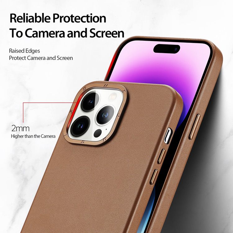 iPhone 14 Pro Max Case DUX DUCIS Grit Series MagSafe Protective - Brown