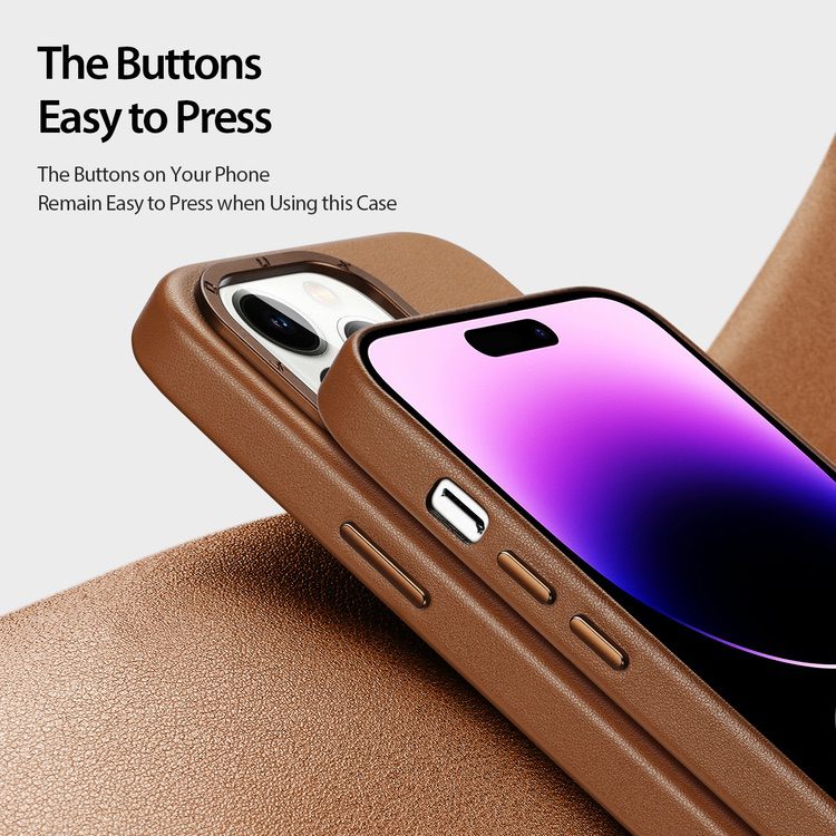 iPhone 14 Pro Max Case DUX DUCIS Grit Series MagSafe Protective - Brown