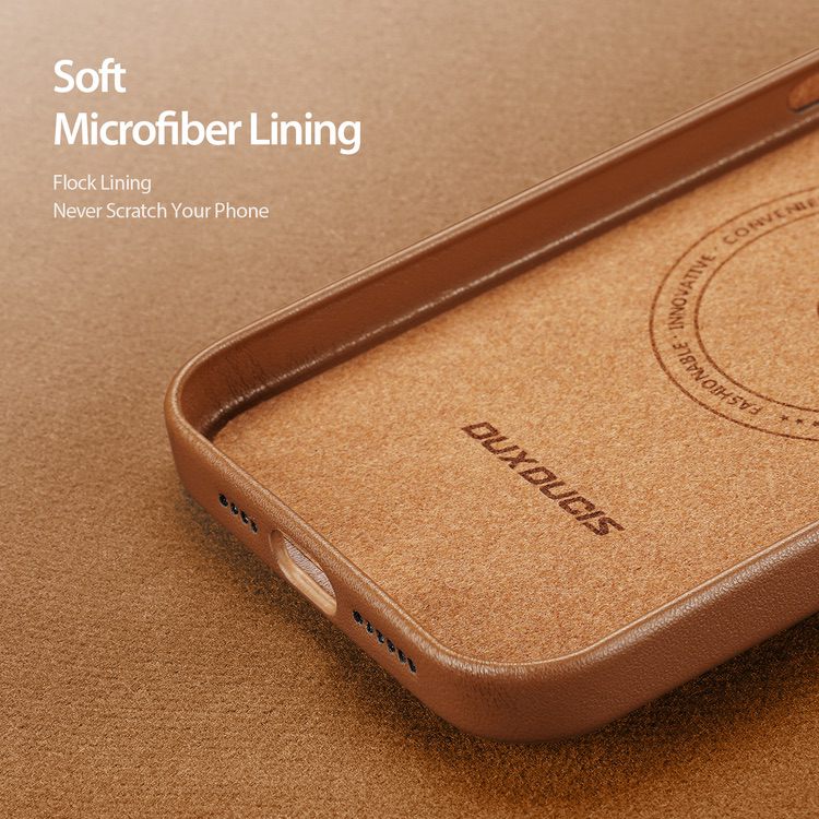 iPhone 14 Pro Max Case DUX DUCIS Grit Series MagSafe Protective - Brown