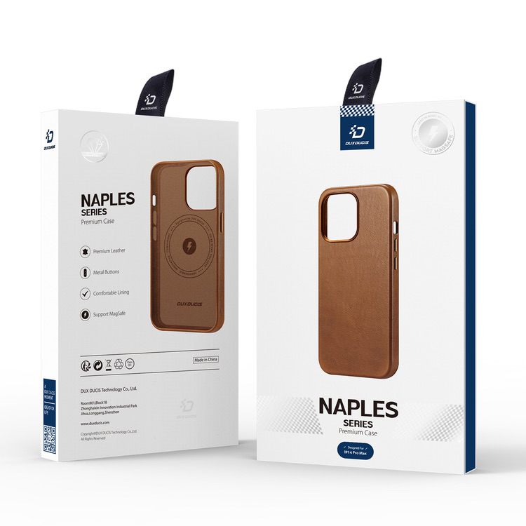 iPhone 14 Pro Max Case DUX DUCIS Naples Series MagSafe Protective - Brown