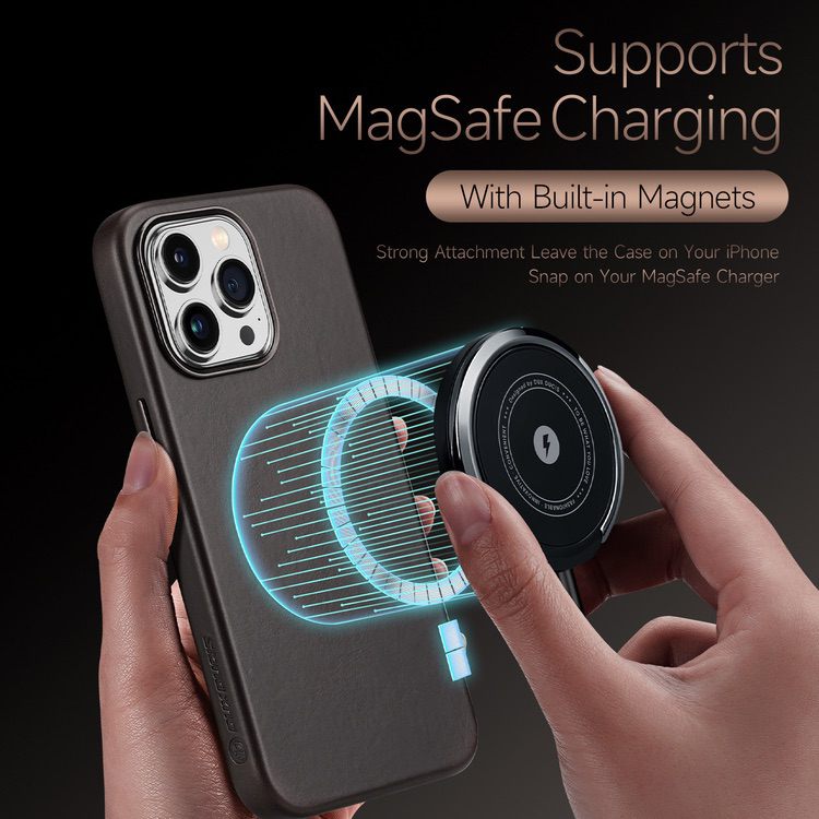 iPhone 14 Pro Max Case DUX DUCIS Naples Series MagSafe Protective - Coffee