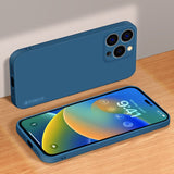 iPhone 14 Pro Max Case PINWUYO Liquid Silicone - Blue