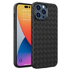iPhone 14 Pro Max Case Woven Shockproof Protective - Black