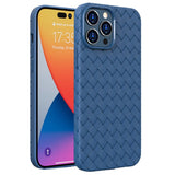 iPhone 14 Pro Max Case Woven Shockproof Protective - Dark Blue