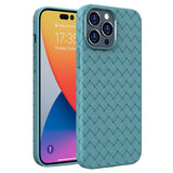 iPhone 14 Pro Max Case Woven Shockproof Protective - Light Blue