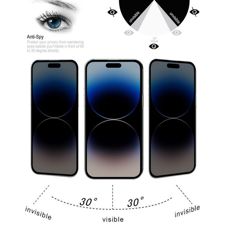iPhone 14 Pro Screen Protector Anti-peeping Privacy Tempered Glass