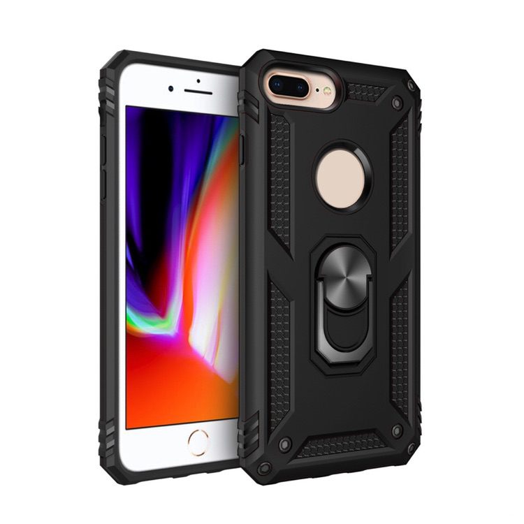 iPhone 8 Plus / iPhone 7 Plus Case with 360 Degree Rotation Holder - Black