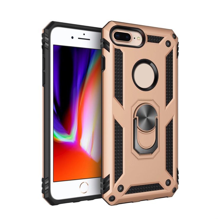 iPhone 8 Plus / iPhone 7 Plus Case with 360 Degree Rotation Holder - Gold